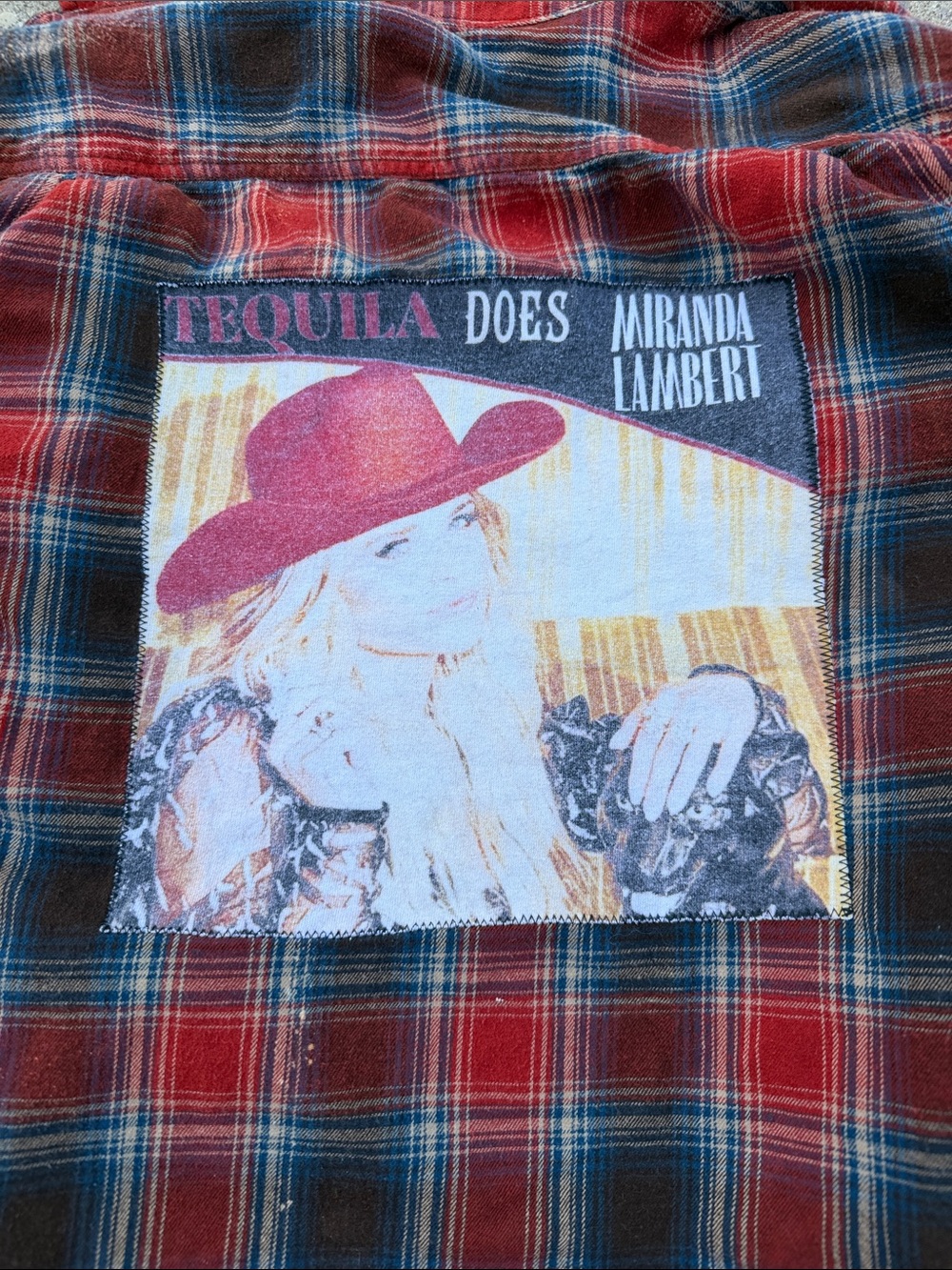 Miranda Lambert 'Tequila Does' Patch Plaid Shirt